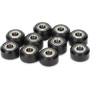 YWBL-WH 10Pcs Idler Pulley, Plastic Wheel POM with 625zz MR105zz Idler Pulley 5mm Small Wheel Replacement, Pulley