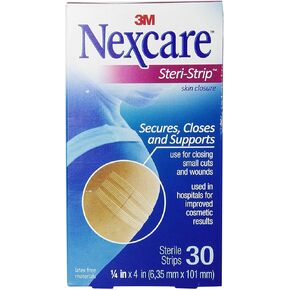 Nexcare Steri-Strip Skin Closure Strips 1/4 Inch X 4 Inches 30 Each (Pack of 2)