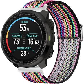 Compatible with SUUNTO OCEAN bands, 20mm, 22mm Stretch Elastics Nylon Adjustable Replacement Strap Accessories for Men & Women Compatible with SUUNTO OCEAN, RACE, RACE S, VERTICAL, 9 PEAK, 9 PEAK PRO, 5 Peak, 3 Smartwatch