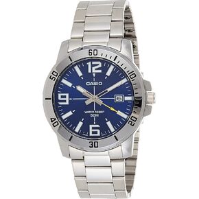 Casio Men's Diver Style Stainless Steel Watch (Model: MTPVD01D-2BV) (Blue Dial)