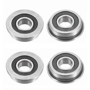 F695-2RS Bearings, 5x13x4mm Ball Bearing F695 RS Double Rubber Sealed Shielded Bearing ID 5mm, OD 13mm, Flange OD 15mm,Thickness 4mm Pre-Lubricated Deep Groove Ball Bearing 4PCS
