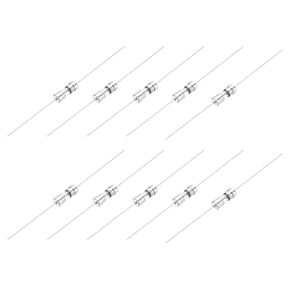 MECCANIXITY 4A 250V Glass Fuse 3.6x10mm Time Delay Fuse with Lead Wire UL Listed Slow Blow Fuse for Home Appliances(Pack of 10)