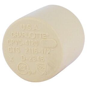 CHARLOTTE PIPE 1/2 CTS CPVC CAP HOT AND COLD WATER DISTRIBUTION (1 Unit Piece)
