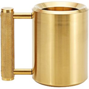 Heavy Mug 18LB/10OZ, 304 Stainless Steel Dumbbell Coffee Mug, Heavy Coffee Mug, Dumbbell Cups, Weighted Mug for Fitness Training, Dumbbell Hand Weight, Gold