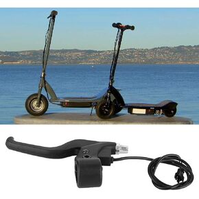 Left Side Brake Lever Black Plastic, Scooter Part, Long Service Life, Easy Installation and Maintain for Electric Scooter