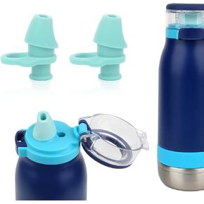 2pcs لدغة صمام استبدال Ello Emma ، سليكون الماء غطاء زجاجة غطاء spout spout السيليكون الاستبدال زجاجة الماء زجاجة الأجزاء الإكسسوارات متوافقة مع Ello Emma 14oz (الأزرق)
