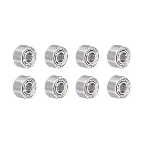 uxcell 8pcs MR62ZZ Deep Groove Ball Bearings Z2 2 x 6 x 2.5mm High Carbon Chromium Bearing Steel Double Metal Shielded Precision Bearings, P0 (ABEC 1)