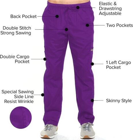 Dagacci Scrubs Medical Uniform Women and Men Unisex Scrubs Pants Medical Scrubs Pants in Saudi Arabia