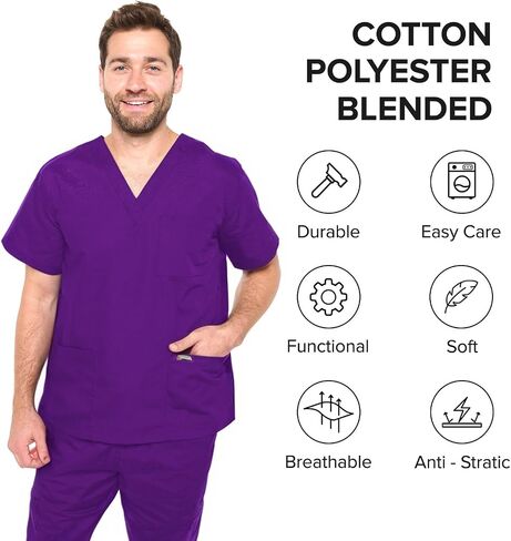 Dagacci Scrubs Medical Uniform Women and Men Unisex Scrubs Pants Medical Scrubs Pants in Saudi Arabia