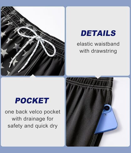 Mens Swim Trunks with Compression Liner 9" Swim Trunks Quick Dry Surfing Beach Shorts Hawaii Sports Shorts in Saudi Arabia