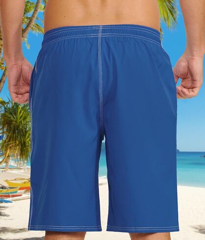 Mens Swim Trunks with Compression Liner 9" Swim Trunks Quick Dry Surfing Beach Shorts Hawaii Sports Shorts in Saudi Arabia