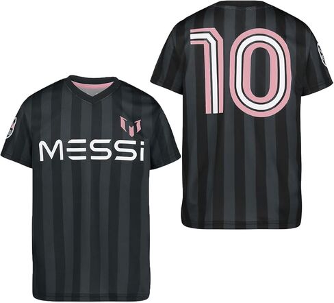 Messi #10 Youth Boys Size Classic Stripe Player Number Soccer Jersey Shirt in Kuwait