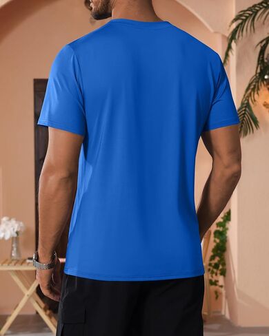 Ficerd 3 Pack Swim Shirts for Men Short Sleeve Quick Dry Shirts Crew Neck Rash Guard UV Athletic Lightweight Basics Tees in Saudi Arabia