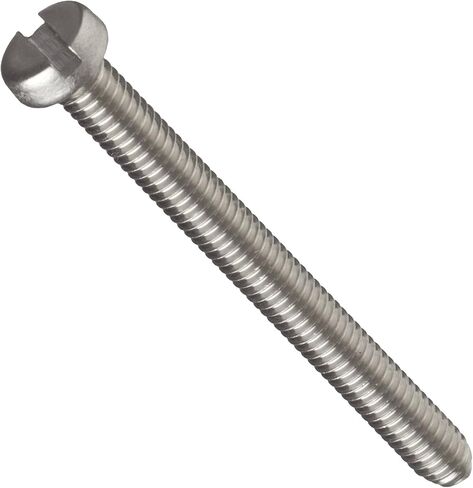 Small Parts 18-8 Stainless Steel Machine Screw, Plain Finish, Cheese Head, Slotted Drive, Meets DIN 84, 8mm Length, Fully Threaded, M6-1 Metric Coarse Threads (Pack of 50) in Kuwait