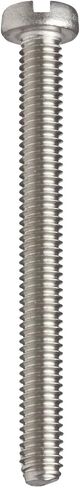 Small Parts 18-8 Stainless Steel Machine Screw, Plain Finish, Cheese Head, Slotted Drive, Meets DIN 84, 8mm Length, Fully Threaded, M6-1 Metric Coarse Threads (Pack of 50) in Kuwait