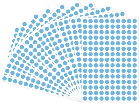 ملصقات منقطة مقاس 0.375 بوصة، ملصقات تسعير Yardsale، ملصق سعر بيع المرآب، جرة التوابل، ملصقات دائرية فارغة قابلة للكتابة، ملصقات دائرة زرقاء لمعظم المناسبات، على سبيل المثال، نوع مذكرات المكتب 3000 قطعة in Kuwait