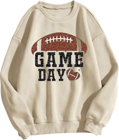 Shenhe Women Long Sleeve Crew Neck Game Day Day Sweatshirt in Saudi Arabia