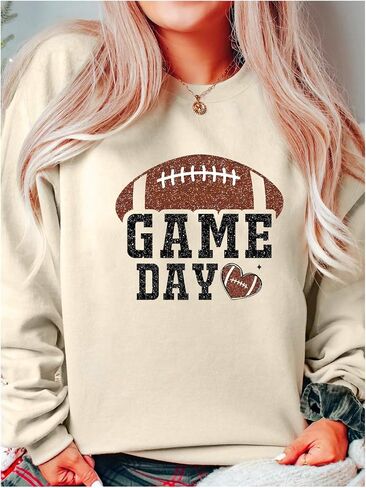 Shenhe Women Long Sleeve Crew Neck Game Day Day Sweatshirt in Saudi Arabia