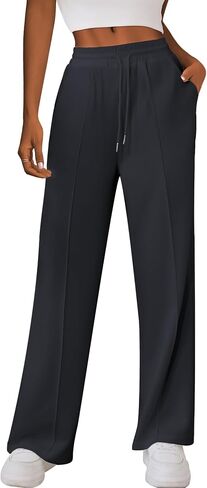 Women's Wide Leg Sweatpants Baggy Straight Leg Yoga Lounge Pants with Pockets S-XL in Saudi Arabia