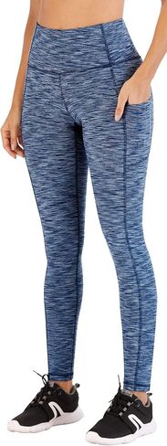 Heathyoga Womens Workout Leggings with 3 Pockets for Women Tummy Contorl High Waist Yoga Pants Women Compression Gym in Saudi Arabia