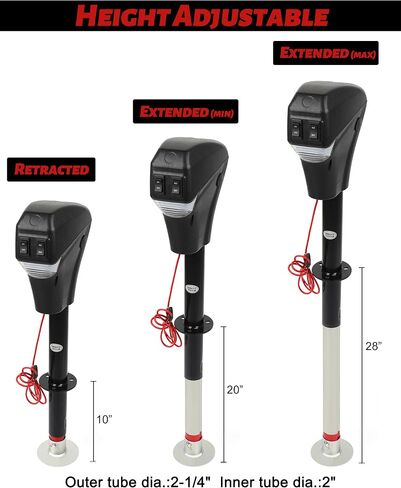 Power Tongue Jack 3500LBS for A-Frame Traviler Camper Cargo, 18" Lift, 12V DC, Jack Pad, Electric Trailer Jack, Heavy Duty in Saudi Arabia
