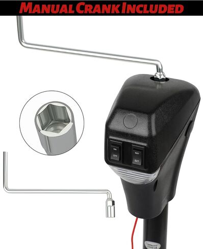Power Tongue Jack 3500LBS for A-Frame Traviler Camper Cargo, 18" Lift, 12V DC, Jack Pad, Electric Trailer Jack, Heavy Duty in Saudi Arabia
