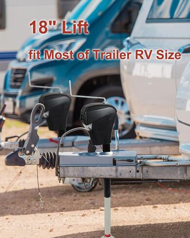 Power Tongue Jack 3500LBS for A-Frame Traviler Camper Cargo, 18" Lift, 12V DC, Jack Pad, Electric Trailer Jack, Heavy Duty in Saudi Arabia