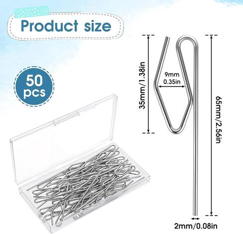 50Pcs Long Curtain Hooks Drapery Hook Pins 2.75 inch Metal Curtain Pleat Hooks Bulk Silver Heavy Duty Stainless Steel Pleated Drapes Pin on Hooks with Clear Box for Window Door Shower Curtain in Saudi Arabia