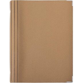 A5 PU Leather Binder Cover Standard 6 Holes Refillable Notebook Cover Round Ring Professional Loose Leaf Organizer Planner Cover