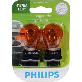 Philips 4157NA LongerLife Miniature Bulb, 2 Pack