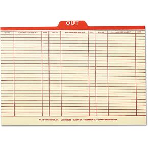 Smead Out Guide Printed Forma Style, 1/5-Cut Tab Center Position, Guide Height, Legal Size, Manila, 100 per Box (53910)