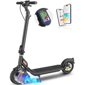 Electric Scooter E20/E30, 500W/650W Motor Electric Scooter with 19 Miles Long Range, 15.6 Mph Speed, Portable Folding Commuting Scooter for Adults with Double Braking System and Smart App