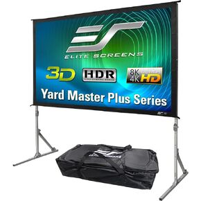 Elite Screens Yard Master Plus, 120-INCH 16:9 Height Setting Adjustable Portable Projector Screen, 4K HD Outdoor Indoor Movie Theater Front Projection, US Based Company 2-YEAR WARRANTY, OMS120H2PLUS