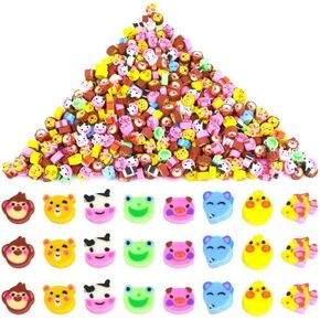 1000PCS Miniature Assorted Animals Collection Pencil Top Erasers, Adorable Animal Designs Won't Smudge Or Tear Paper,Eraser Caps Style Great For Homework Rewards, Party Favors, And Art Supplies.