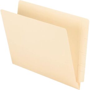 Office Depot® Brand 2-Ply End-Tab Folders, Letter Size, Straight-Cut Tabs, Letter Size, Manila, Box of 100