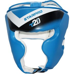 Starpro Boxing Headguard - PU Leather - Muay Thai Kickboxing Training Protection and Fighting Headgear - Various Sizes