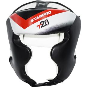 Starpro Boxing Headguard - PU Leather - Muay Thai Kickboxing Training Protection and Fighting Headgear - Various Sizes