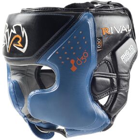 RIVAL Boxing RHG10 Intelli-Shock Headgear, D3O Front and Side Padding, Hook and Loop Back Adjustment with Lace on Top, and Anatomical Rear Head Pad Every Time