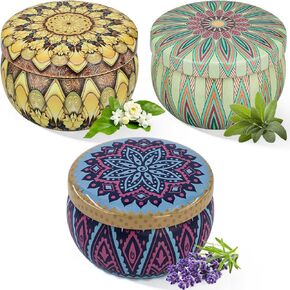 Scented Candles Gift Set, 4 Pack Aromatherapy Candles, Stress Relief Gifts for Women, Up to 120H Burning, Candles for Home Scented, Ideal for Birthday, Diwali, Christmas Gifts
