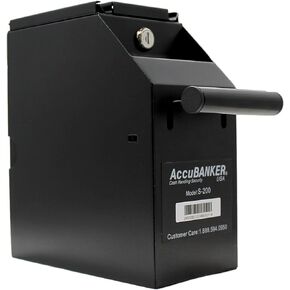 AccuBANKER S200 Retail Drop Safe with Key Lock, Cash Drop Box Commercial Grade Alloy Steel