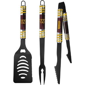 Siskiyou Sports NFL Washington Commanders 3 pc Black Tailgater BBQ Set, One Size