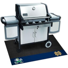FANMATS 13323 Notre Dame Fighting Irish Vinyl Grill Mat - 26in. x 42in. - Deck Patio Protective Mat | Oil, flame, and UV resistant - ND Primary Logo in Saudi Arabia