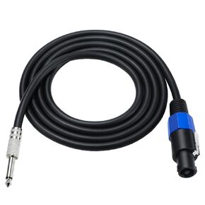 Speakon to 1/4 Mono Speaker Cable, 6.35mm (1/4 inch) Mono TS Plug Male to Speakon Male Speaker Audio Adapter for DJ/PA Speaker Cord with Twist Lock -1.8M/6FT