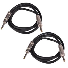 Seismic Audio Q12TW5-2Pack 5-Feet 1/4 to 1/4-Inches 12-Gauge 2 Conductor Speaker Cable