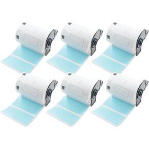 BETCKEY - Continuous Length Labels Replacement for Brother DK-2205 (2.4 in x 100 ft), Compatible with Brother QL Label Printers [6 Rolls/Continuous Labels, Mixed] in Saudi Arabia