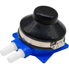 Foot Operated Water Pump for Marine Boat Deck RV and Galley Self Priming with Fresh and Sea Water 1/2 Inch Hose, Rubber and Nylon Base