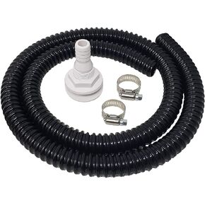 Sealproof Bilge Pump Hose 1-1/8-Inch Dia Plumbing Kit | 6 FT Premium Quality Kinkfree Flexible PVC Hose Made in USA | Includes 2 Hose Clamps and Thru-Hull Fitting