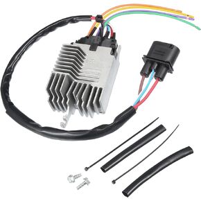uxcell 1 Set No.8E0959501AG/8E0959501AB/8E0959501K Radiator Engine Cooling Fan Control Unit Module Controller for Audi A4 1.8L 3.0L 2002-2005