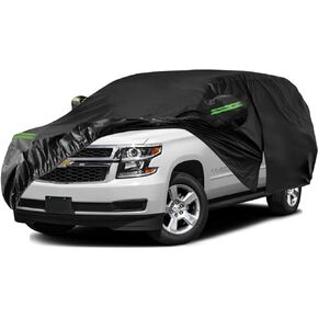 Waterproof Car Cover Replace for 2007-2024 Chevrolet Tahoe/GMC Yukon/Cadillac Escalade, 6 Layers All Weather Car Covers with Zipper Door for Snow Rain Dust Hail Protection (Tahoe)