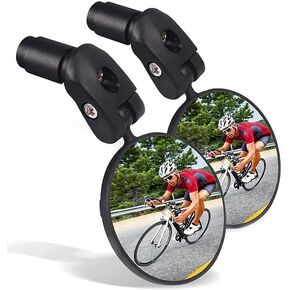Bike Mirrors for Handlebars 2PCS,Bike Bar End Mirror,360° Rotation Adjustable Wide HD Mirror for Bike,Scratch Resistant, Safe Rearview Mirrors in Saudi Arabia